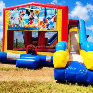Сменные баннеры прыгающий замок со слайдом индивидуальный дизайн надувной батут слайд комбо игры на открытом воздухе коммерческий дом