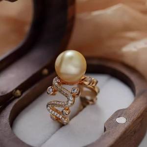 Anillo de Plata de Ley 925 con Incrustaciones de Diamantes Tallados de 9-12 mm, Estilo Moderno y Elegante, Accesorio de Moda - Product Image 3