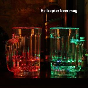 RICHSHINING Diversão Beber Plástico Mágico Água Ativado Beer Cup Led Cristal Facetada Cup Novidade Piscando Festa Abacaxi Cup - Product Image 5