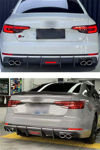 Veidt pour <span class=keywords><strong>Audi</strong></span> <span class=keywords><strong>A4</strong></span> S4 Bec d'échappement arrière B9 Modifié Style <span class=keywords><strong>Cabriolet</strong></span> avec lumières Noir brillant Bec d'échappement arrière à quatre sorties - Product Image 6