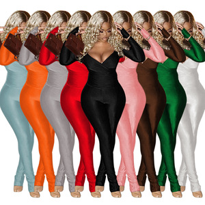 Setelan baju wanita lengan panjang, setelan baju olahraga wanita, Legging kasual wanita, atasan crop Bare Shoulder, lengan panjang, 2024, Set celana dan logo kustom - Product Image 5