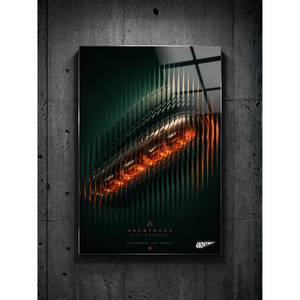 Stampa artistica da parete in metallo con finitura in vetro "The Core of Air" - Product Image 1