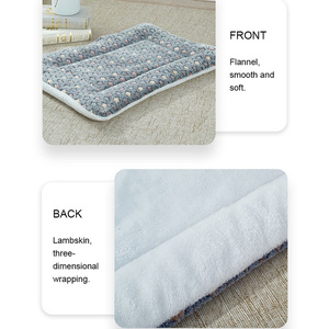 2024 Luxo Atacado Designer de Alta Qualidade Logotipo Personalizado Dormir Grande XL Flanela Macia Algodão Pad Pet Dog <span class=keywords><strong>Cat</strong></span> Camas