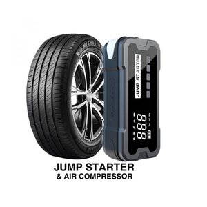 Démarreur universel avec compresseur d'air 150 PSI, pompe à air rapide, 4000 A <span class=keywords><strong>de</strong></span> crête, démarreur <span class=keywords><strong>de</strong></span> <span class=keywords><strong>batterie</strong></span> <span class=keywords><strong>de</strong></span> <span class=keywords><strong>voiture</strong></span> pour situations d'urgence hivernales - Product Image 1