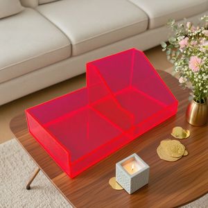 Acrylic Storage <b>Box</b> One Piece Compartment Rotatable Desktop Cosmetic Organizer 6-10L Plastic <b>Makeup</b> Organizer - Product Image 1