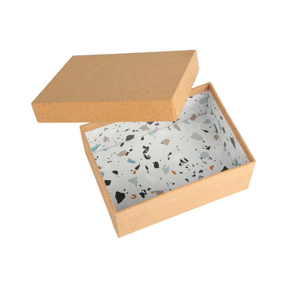 Custom Eco Paper Cork Box Trade Luxury Brown Large Cork Wrap Cork ...