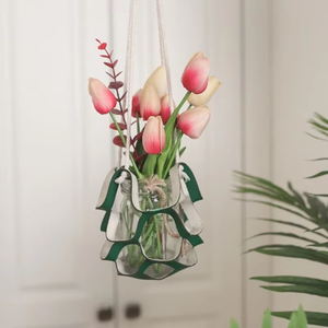 Colgador de <span class=keywords><strong>plantas</strong></span> de cuero PU macramé colgante de pared maceta estante decorativo maceta soporte Boho decoración del hogar para <span class=keywords><strong>plantas</strong></span> pequeñas - Product Image 2