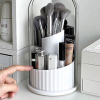 360 rotatif maquillage boîte de rangement luxe acrylique porte-brosse commode bureau organisateur multi-usages maquillage étui boîte