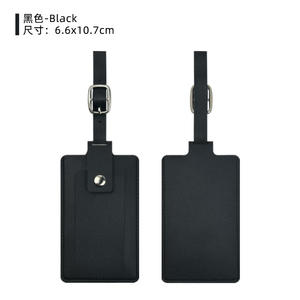 Thickened PU leather top with four-fold clasp luggage tag and vertical-flap boarding <b>pass</b> <b>holder</b> - Product Image 5