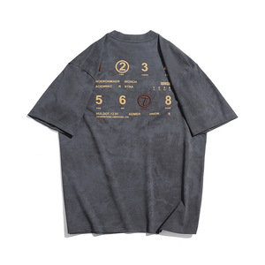 T-shirt à manches courtes rétro américain pour dropshipping – Nouveau style d'été imprimé décontracté – Confortable à demi-manches - Product Image 1