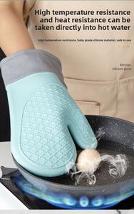 Professional Kitchen Gloves Heat Proof <b>Silicone</b> Oven Mitts for <b>Baking</b> Microwave Safe Wholesale Deal Promotion - Product Image 4