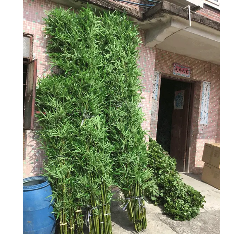 شجرة الخيزران الاصطناعية, شجرة الخيزران الاصطناعي الديكور المشهد الحديث تصميم المناظر الطبيعية الصينية تقسيم جدار السياج مدخل نموذج منزل