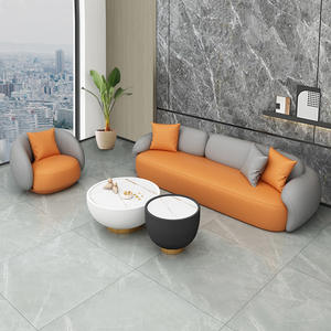 Ensemble de mini-canapés en tissu scandinave pour salon ou bureau, design confortable - Product Image 1