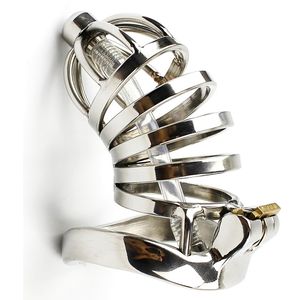 Boîte personnalisée gratuite-Serrure de chasteté polie miroir Cathéter à sangle en acier inoxydable Serrure de chasteté Anneau de pression incurvé Serrure de chasteté - Product Image 2