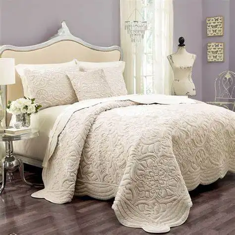 Wholesale Home Textiles King Queen Size Bed comforter quilted Jacquard Coverlets