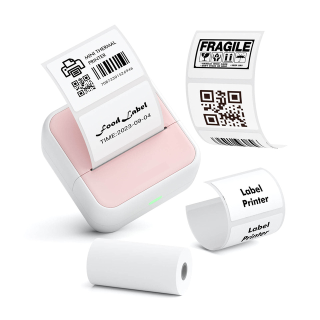 Portable Thermal Mini Pocket Printer 203dpi Resolution Label Paper Handheld Mobile Impresora Blue Tooth Stock Printer Impresora