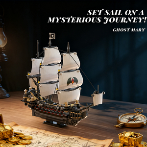 1055 pièces en gros bateau médiéval affichage bloc de construction brique Architecture Miniature aventure bateau pirate bloc de construction ensemble - Product Image 3