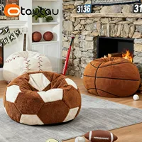 Housse de pouf moderne OTAUTAU pour football, rugby, baseball, basketball DD227 – Housse amovible sans rembourrage pour pouf de Noël inclinable
