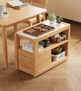 <b>Rustic</b> 2-Tier Square End <b>Table</b> with Storage Shelf, Stable Sofa <b>Side</b> <b>Table</b>, Multipurpose Occasional <b>Table</b> for Balcony Corner Home - Product Image 3