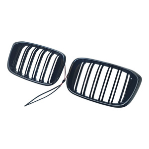 Parrilla LED negra brillante de doble línea para BMW X3 G01 con iluminación para actualización de modelos 2018-2021 - Product Image 3