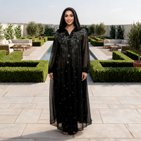 Abaya ouverte 2026 – Style élégant, Kebaya musulmane, Mode féminine moderne, Baju Kurung Malaisie, Polyester, Ensembles décontractés modernes pour adultes