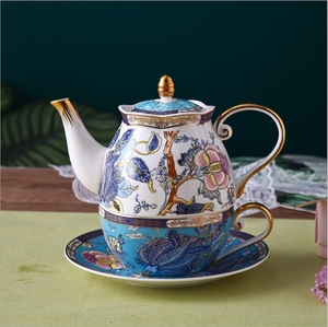 Light Luxury <b>Ceramic</b> <b>Tea</b> and Coffee Set Bone China Cups Saucer and <b>Tea</b> <b>Pot</b> - Product Image 3