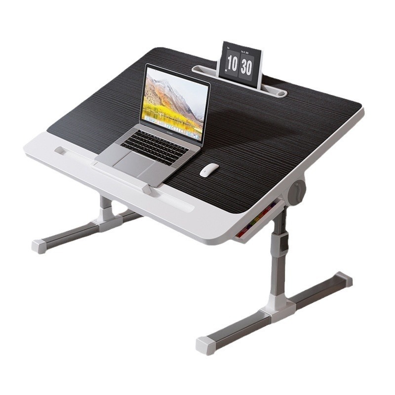 Table De Lit Pliable Réglable 360° – Bureau Portable Ordinateur, Support PC Lit/Canapé, Aluminium Léger & Robuste Noir