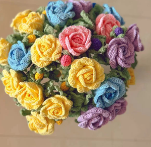 SY 1pc tessuto a mano artificiale fiore <span class=keywords><strong>di</strong></span> loto uncinetto simulazione filati da te per la decorazione domestica materiale vegetale - Product Image 5