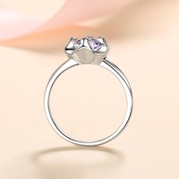 Bague Fleur en Argent Sterling 925 avec Moissanite, Bague de Fiançailles et de Mariage pour Femme, Vente en Gros Directe Usine
