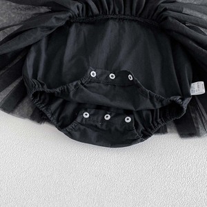Tutina Estiva Nera 2026 per Bambina con Fiocco in Tulle e <span class=keywords><strong>Vestito</strong></span> - Product Image 6