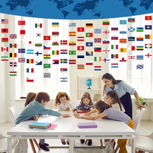 Bandiera della mappa <span class=keywords><strong>del</strong></span> <span class=keywords><strong>mondo</strong></span> di pavese <span class=keywords><strong>del</strong></span> paese con decorazione a un lato o doppio lato con bandiera di stringa - Product Image 6