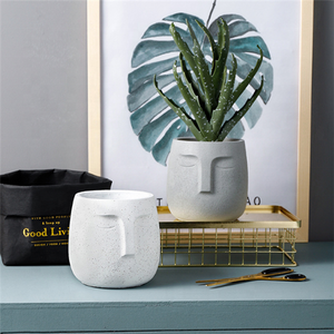 <span class=keywords><strong>Pot</strong></span> <span class=keywords><strong>de</strong></span> plantes succulentes <span class=keywords><strong>en</strong></span> céramique, 1 pièce, <span class=keywords><strong>forme</strong></span> <span class=keywords><strong>de</strong></span> <span class=keywords><strong>visage</strong></span> naturelle, pour l'extérieur, décoration <span class=keywords><strong>de</strong></span> jardin - Product Image 3