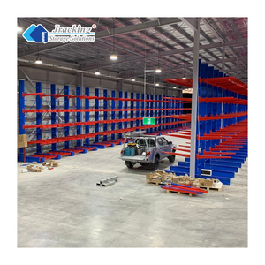 מדפי אחסון תעשייתיים אנכיים של Jracking, מדפי אחסון כבדים מסוג קנטילבר עבור מחסני צינורות ועץ - Product Image 1