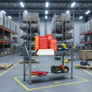 Cobertor de Fibra de Vidro Revestido para Combate a Incêndios 1m X 1m Cobertor de Emergência para Proteção em Casa Cozinha Camping - Product Image 5