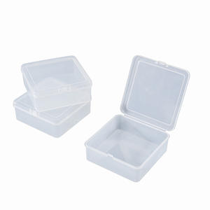กล่องเก็บของพลาสติกใส PP ขนาด 10X10X3.7 ซม. พร้อมฝาปิดสำหรับใส่เครื่องประดับและชิ้นส่วนขนาดเล็ก - Product Image 5