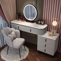 Table de maquillage flottante éclairée avec miroir intégral, coiffeuse de chambre pour filles à usage quotidien