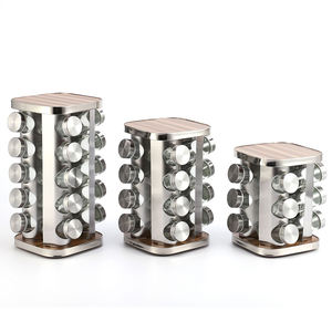 सबसे अच्छी बिक्री रसोई पैंट्री संगठन और भंडारण कंटेनर मसाला रैक धातु धारक स्टील - Product Image 1