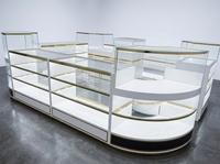 Komplettes Set HongTai Hochleistungs-LED-Beleuchtung Glas-Vitrine 3-6 Fuß Größen für Einzelhandel Rauchwaren Schmuckgeschäft Einkaufszentrum