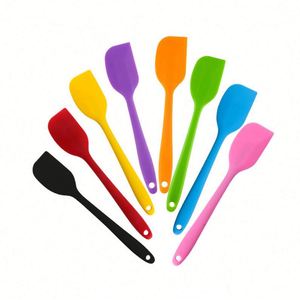 Spatule en silicone sans BPA, résistante à la chaleur, pour glaçage, biscuits, gâteaux, avec long manche, pour plats et moules de cuisson - Product Image 1