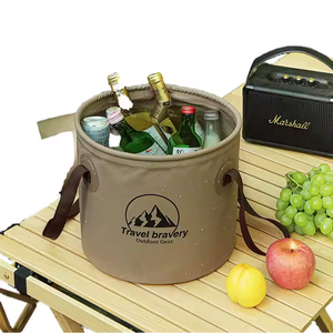 Seau de camping pliant en PVC de grande capacité 10L et 20L résistant aux hautes températures pour une utilisation en extérieur sacs d'extérieur de qualité - Product Image 3