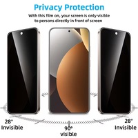 Protection d'écran en verre trempé pour Redmi 12 13 9A 9C 10A 10C 12C 13C 14C 4g A2 A3 A3X K70, couverture complète, confidentialité