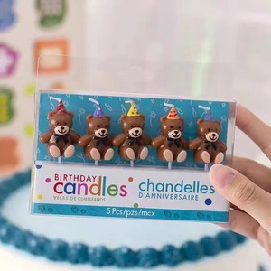 Candeline di Compleanno a Forma di <span class=keywords><strong>Orsetto</strong></span> Marrone, <span class=keywords><strong>Decorazione</strong></span> per Torte di Compleanno per Bambini - Product Image 2