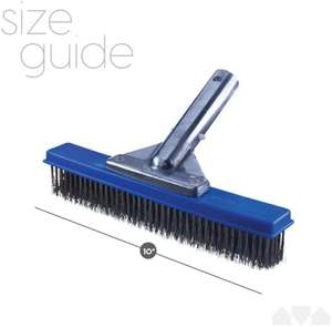 Brosse de <span class=keywords><strong>piscine</strong></span> en acier inoxydable robuste de 10 pouces de large pour les piscines en béton <span class=keywords><strong>Gunite</strong></span> accessoire d'outil de nettoyage de <span class=keywords><strong>piscine</strong></span> - Product Image 3