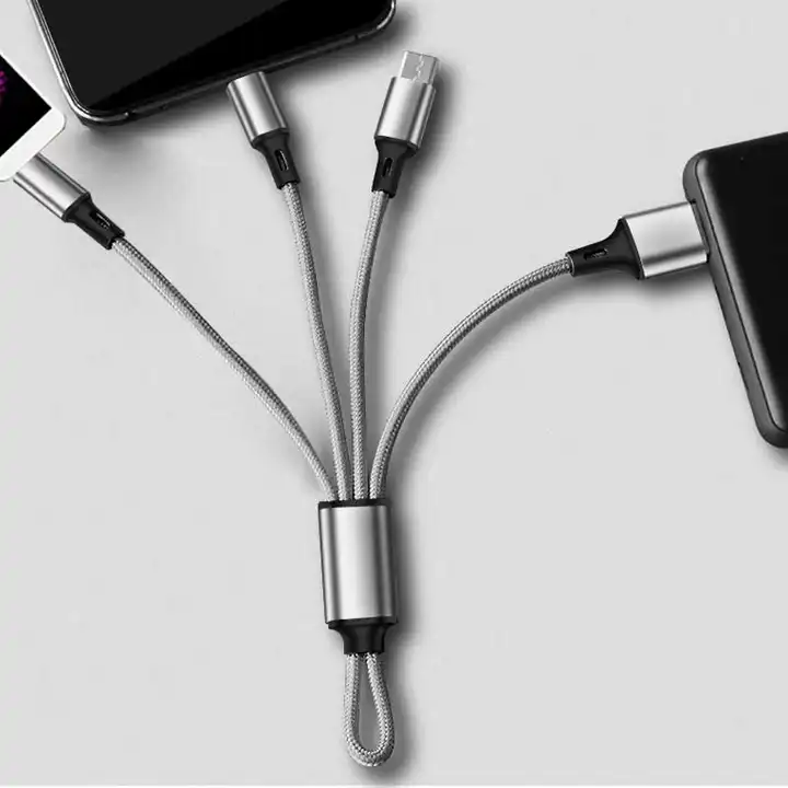 Source Cable USB 3 en 1 Tipo C Micro 13CM, Cable corto de carga rápida para  iPhone 11Pro, Cable trenzado on m.alibaba.com