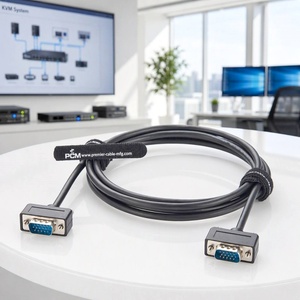 Câble VGA HD15 Mâle-Mâle Ultra Fin à Profil Bas Connecteur Coaxial Blindé Câble SVGA Fin pour Moniteurs Projecteurs Ordinateurs de Bureau - Product Image 1