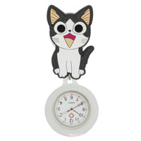 Nouveau produit médical montre de poche en silicone rétractable avec badge mignon pour infirmières