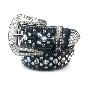 Cinturón de Mujer con Pedrería, Cinturón Decorativo Ancho de Cuero PU, 105 cm, 115 cm, 125 cm, 135 cm, Accesorio de Moda para Boda - Product Image 3