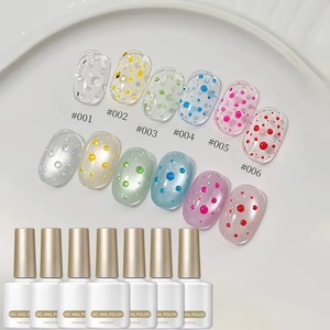 Kit de Top Coat Sans Essuyage Effet Goutte d'Eau Transparent Gel à Ongles Effet Cristal 3D pour Manucure Professionnelle - Product Image 1