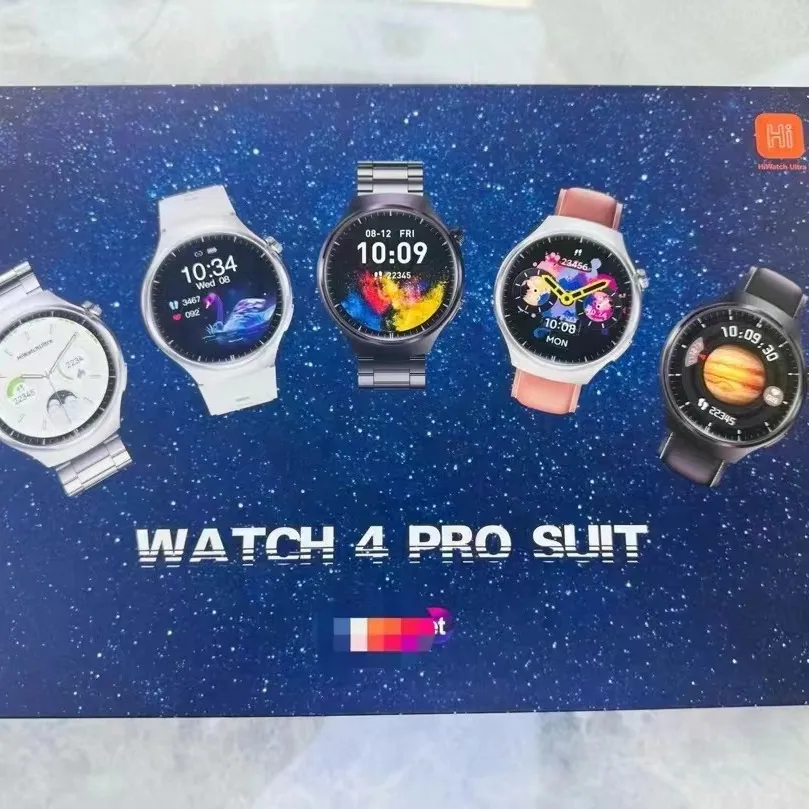 NEW ARRIVAL Watch4Pro Smart Watch SUIT KIT Round Screen Real Heart rate Monter intelligent ODM / OEM Supporting Factory Wear