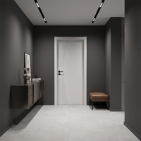 Porte simple en bois finition intérieure, panneau plat moderne, anti-déformation, polymère CPL, insonorisante, pour chambre et hôtel